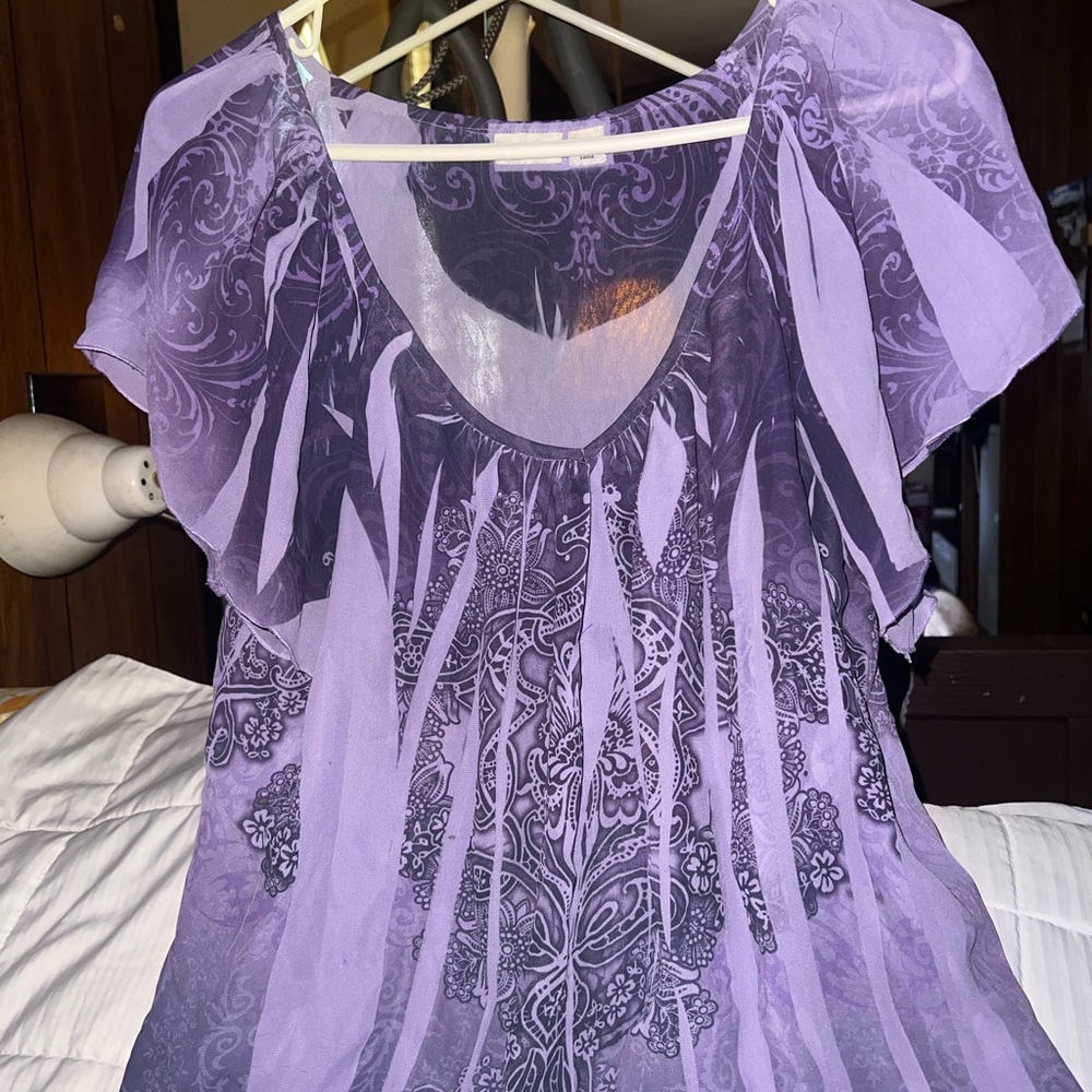 Elegant Purple Women's Top Cato Size XL